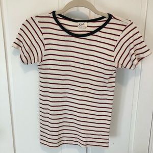 MADEWELL x Edith Miller Striped Cotton T-shirt Sm